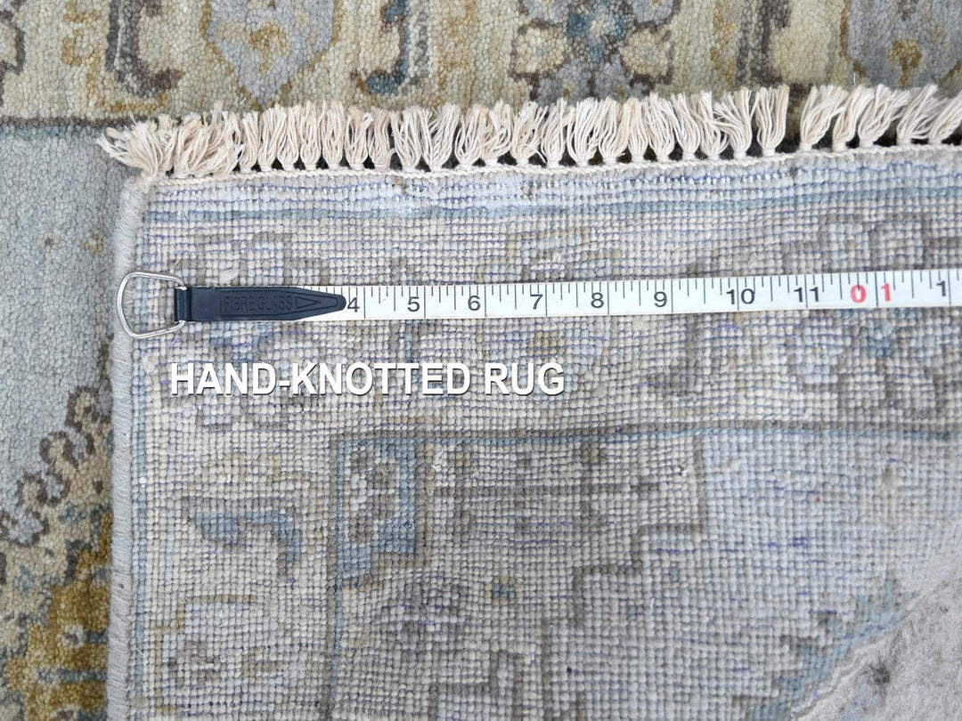 2'0" x 3'0" New Hand Knotted Grey Wool Rectangle Oriental Rug - MOA10210324