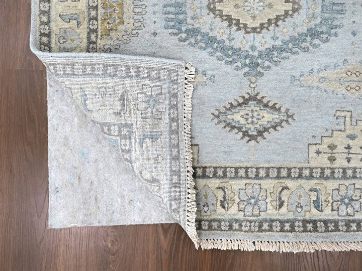 4'1" x 6'0" New Hand Knotted Grey Wool Rectangle Oriental Rug - MOA10210325