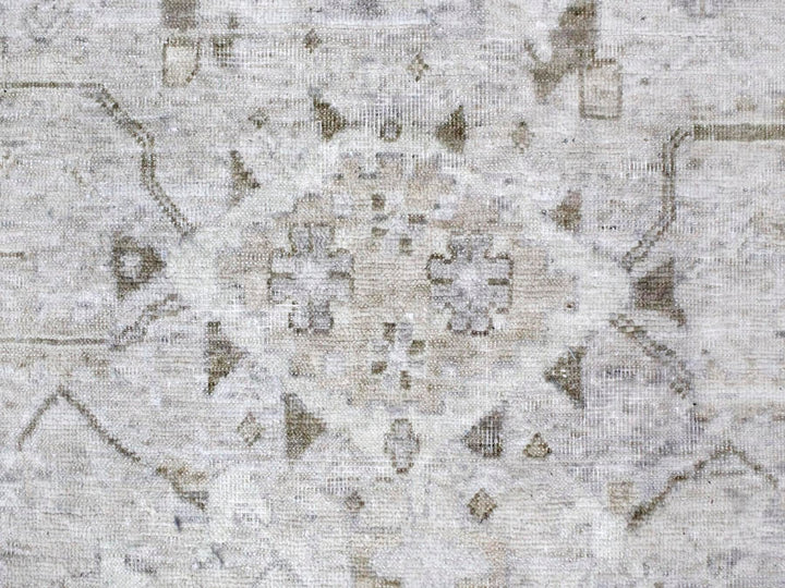 9'0" x 12'0" New Hand Knotted Grey Wool Rectangle Oriental Rug - MOA10210328