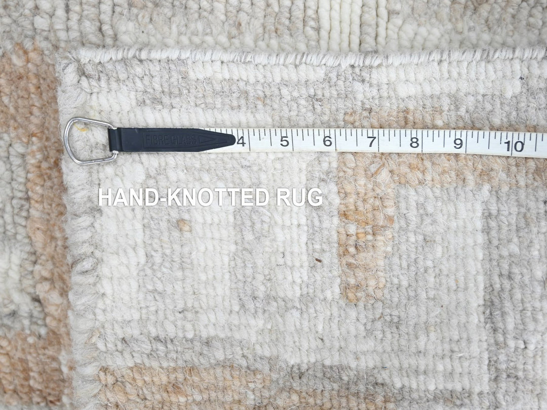 2'1" x 3'0" New Hand Knotted Ivory Wool Rectangle Oriental Rug - MOA10210329