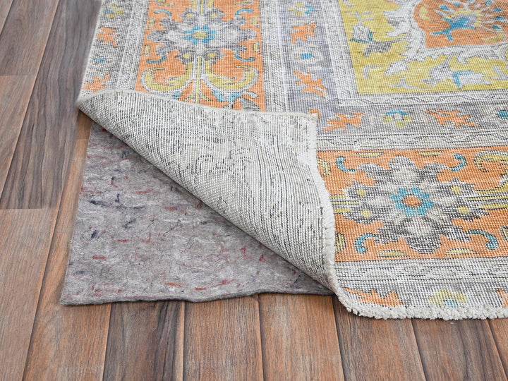 9'2" x 12'1" Vintage Hand Knotted Blue Wool Rectangle Oriental Rug - MOA1021032