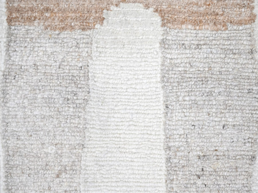 10'0" x 14'2" New Hand Knotted Ivory Wool Rectangle Oriental Rug - MOA10210339