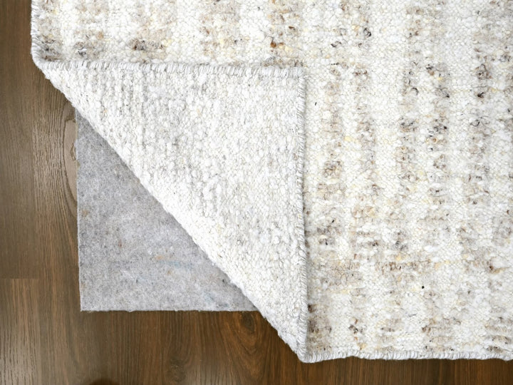 2'6" x 7'9" New Hand Knotted Ivory Wool Runner Oriental Rug - MOA10210345