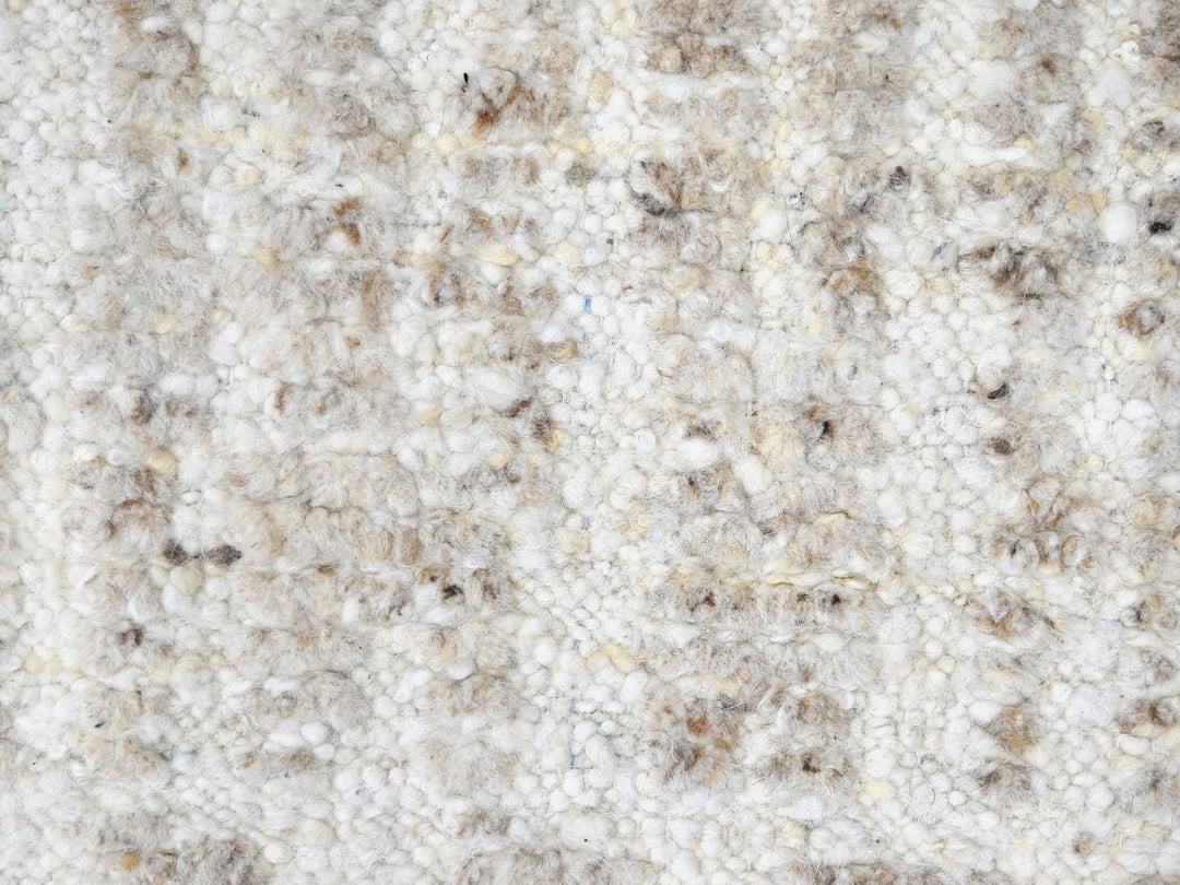 2'6" x 7'9" New Hand Knotted Ivory Wool Runner Oriental Rug - MOA10210345