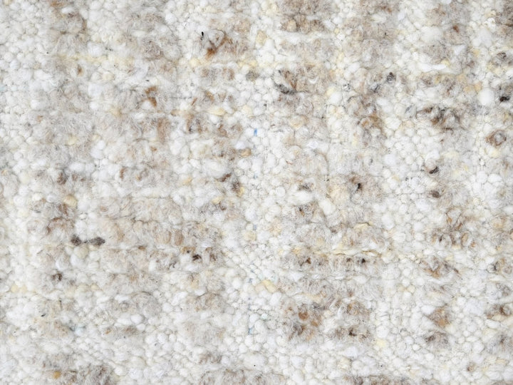 2'6" x 7'9" New Hand Knotted Ivory Wool Runner Oriental Rug - MOA10210345