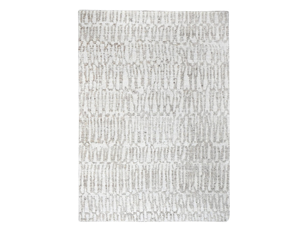 10'0" x 13'10" New Hand Knotted Ivory Wool Rectangle Oriental Rug - MOA10210349
