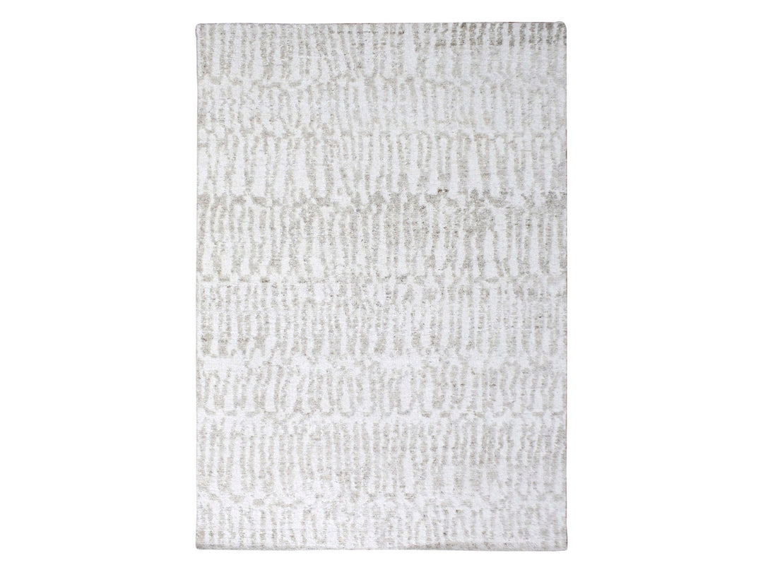 9'1" x 12'1" New Hand Knotted Ivory Wool Rectangle Oriental Rug - MOA10210352