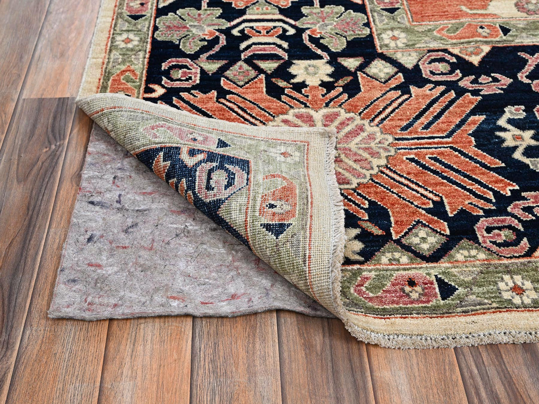 8'10" x 11'11" New Hand Knotted Ivory Wool Rectangle Oriental Rug - MOA1021035