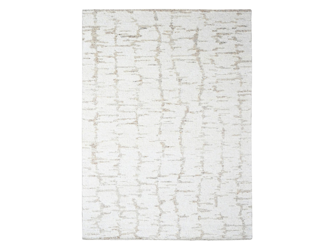 9'3" x 12'2" New Hand Knotted Ivory Wool Rectangle Oriental Rug - MOA10210361