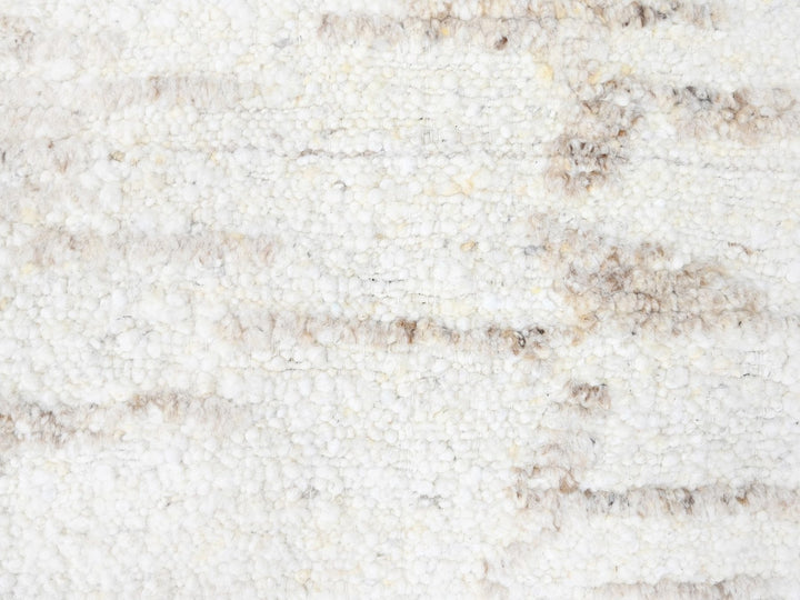 9'3" x 12'2" New Hand Knotted Ivory Wool Rectangle Oriental Rug - MOA10210361