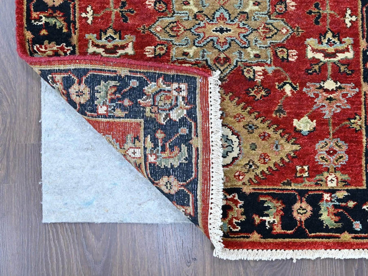 2'7" x 5'11" New Hand Knotted Red Wool Runner Oriental Rug - MOA10210364