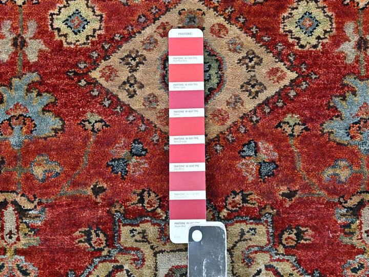 2'7" x 5'11" New Hand Knotted Red Wool Runner Oriental Rug - MOA10210364