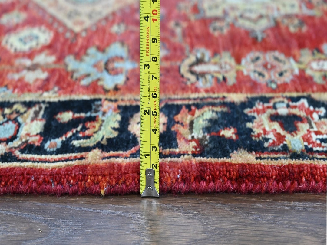 2'7" x 5'11" New Hand Knotted Red Wool Runner Oriental Rug - MOA10210364