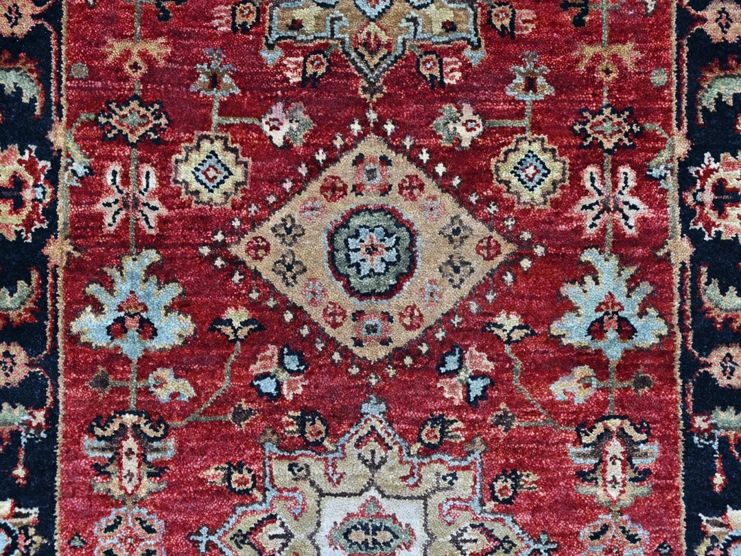 2'7" x 8'1" New Hand Knotted Red Wool Runner Oriental Rug - MOA10210365