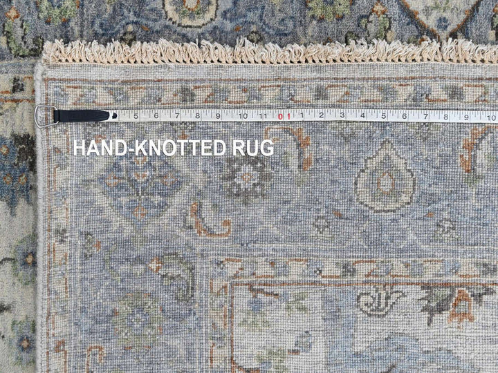4'11" x 7'0" New Hand Knotted Grey Wool Rectangle Oriental Rug - MOA10210366