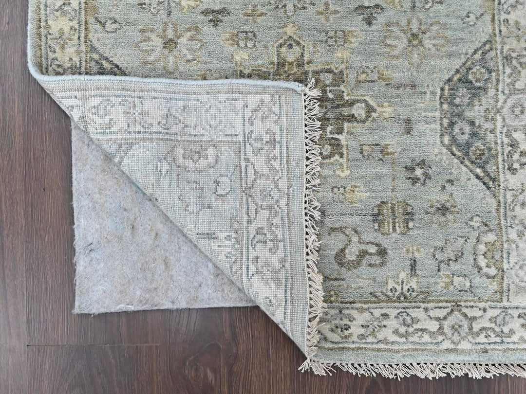 2'5" x 8'1" New Hand Knotted Green Wool Runner Oriental Rug - MOA10210367