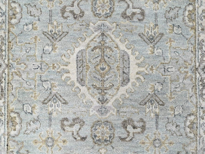 2'5" x 8'1" New Hand Knotted Green Wool Runner Oriental Rug - MOA10210367