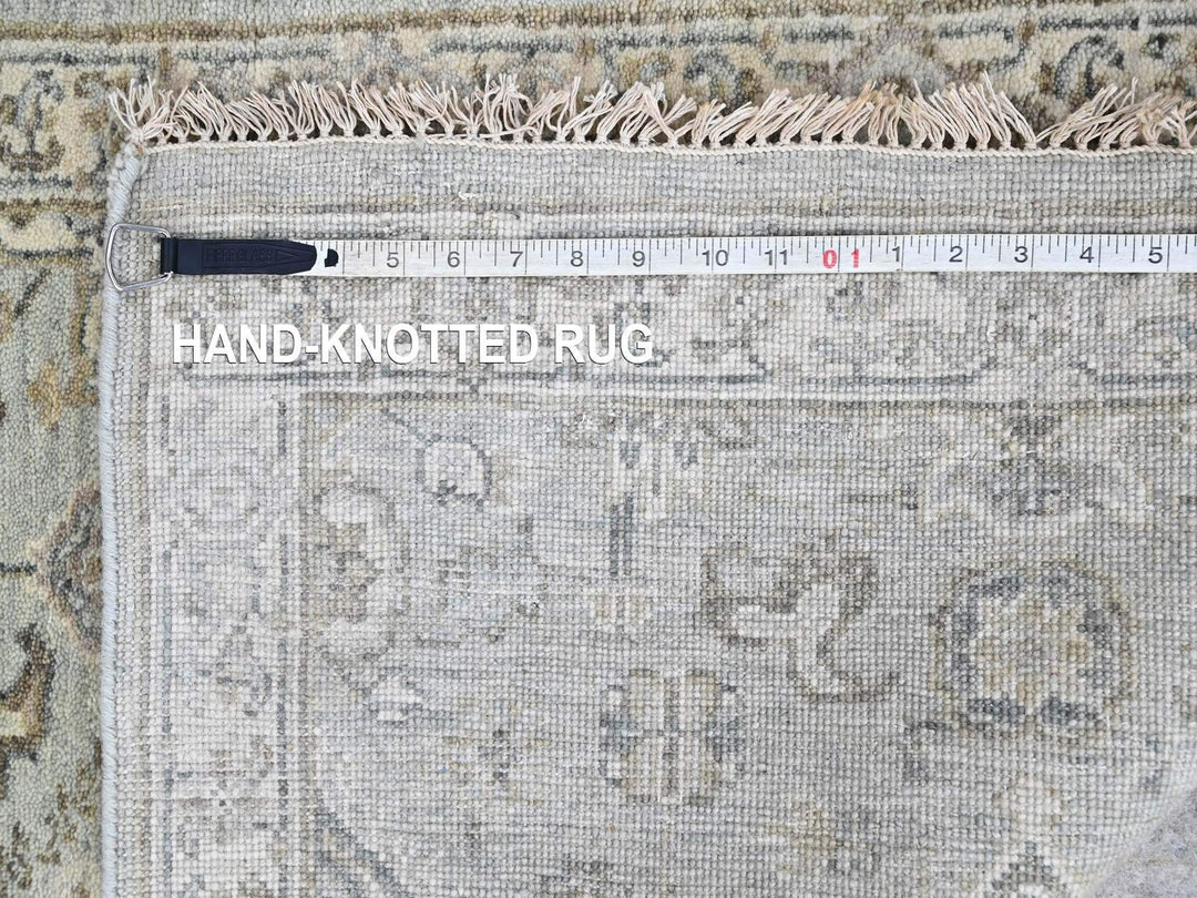 2'5" x 8'1" New Hand Knotted Green Wool Runner Oriental Rug - MOA10210367