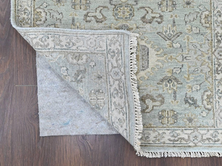 2'6" x 10'0" New Hand Knotted Green Wool Runner Oriental Rug - MOA10210368