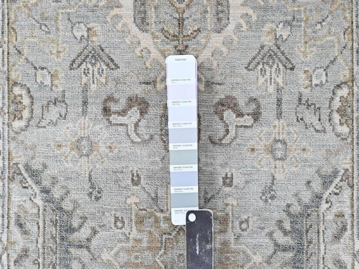 2'6" x 10'0" New Hand Knotted Green Wool Runner Oriental Rug - MOA10210368