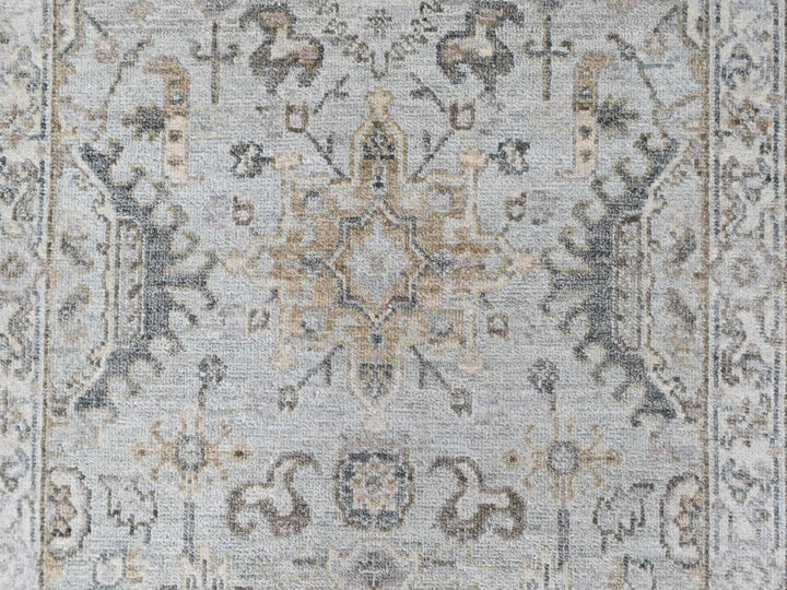 2'6" x 10'0" New Hand Knotted Green Wool Runner Oriental Rug - MOA10210368