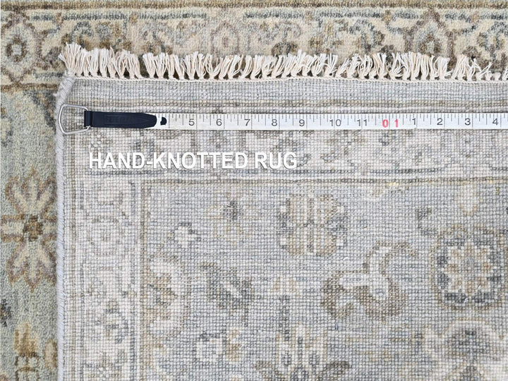 2'6" x 10'0" New Hand Knotted Green Wool Runner Oriental Rug - MOA10210368