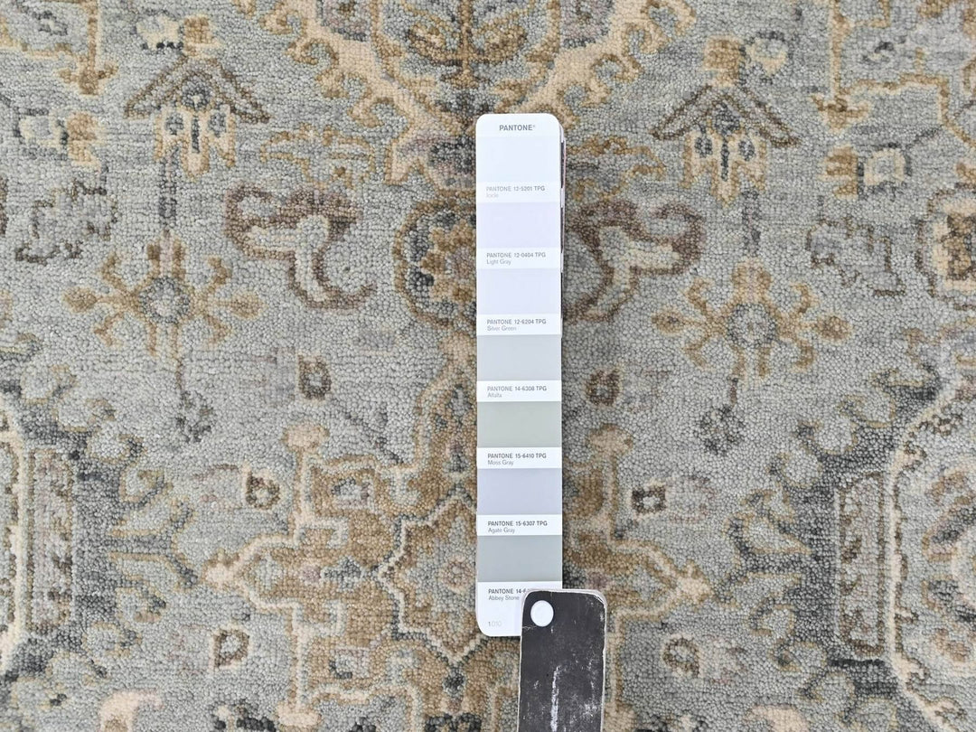 2'6" x 11'9" New Hand Knotted Green Wool Runner Oriental Rug - MOA10210369