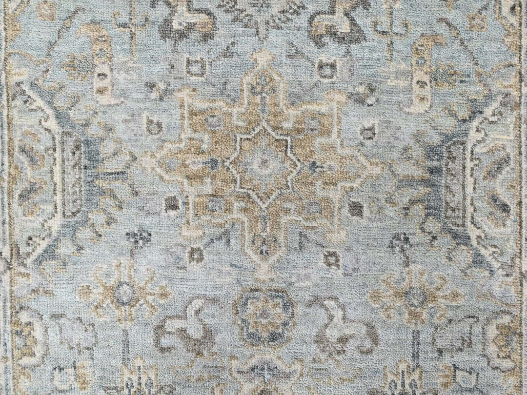 2'6" x 11'9" New Hand Knotted Green Wool Runner Oriental Rug - MOA10210369