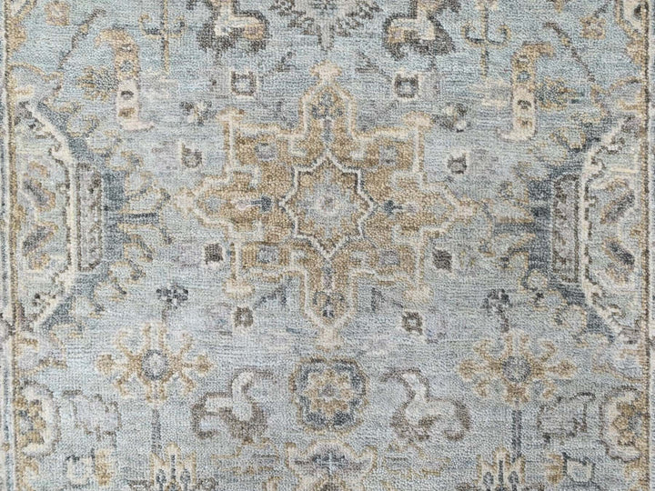 2'6" x 11'9" New Hand Knotted Green Wool Runner Oriental Rug - MOA10210369