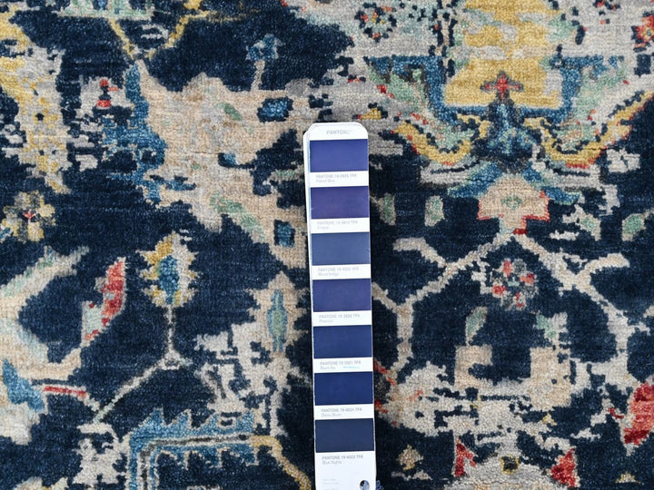 5'1" x 6'9" New Hand Knotted Blue Wool Rectangle Oriental Rug - MOA10210372