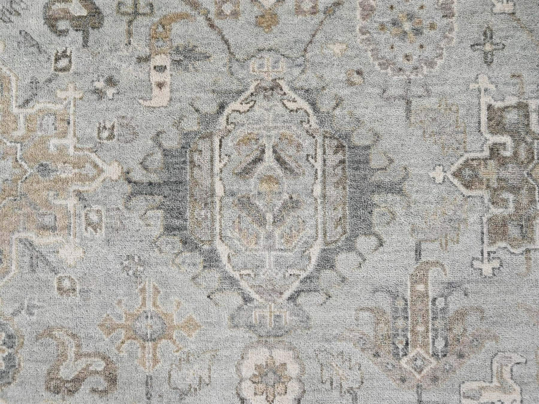 9'10" x 13'9" New Hand Knotted Green Wool Rectangle Oriental Rug - MOA10210380