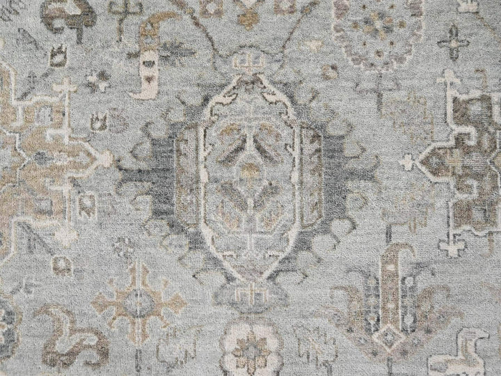 9'10" x 13'9" New Hand Knotted Green Wool Rectangle Oriental Rug - MOA10210380