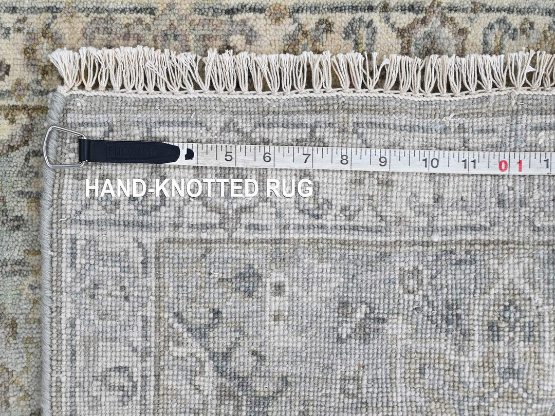 2'0" x 2'11" New Hand Knotted Green Wool Rectangle Oriental Rug - MOA10210386