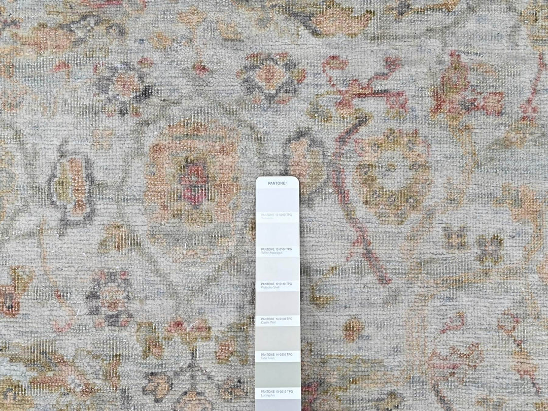 4'0" x 6'0" New Hand Knotted Grey Wool Rectangle Oriental Rug - MOA10210390