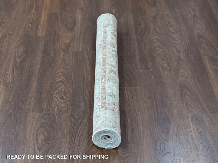 4'0" x 6'0" New Hand Knotted Grey Wool Rectangle Oriental Rug - MOA10210390