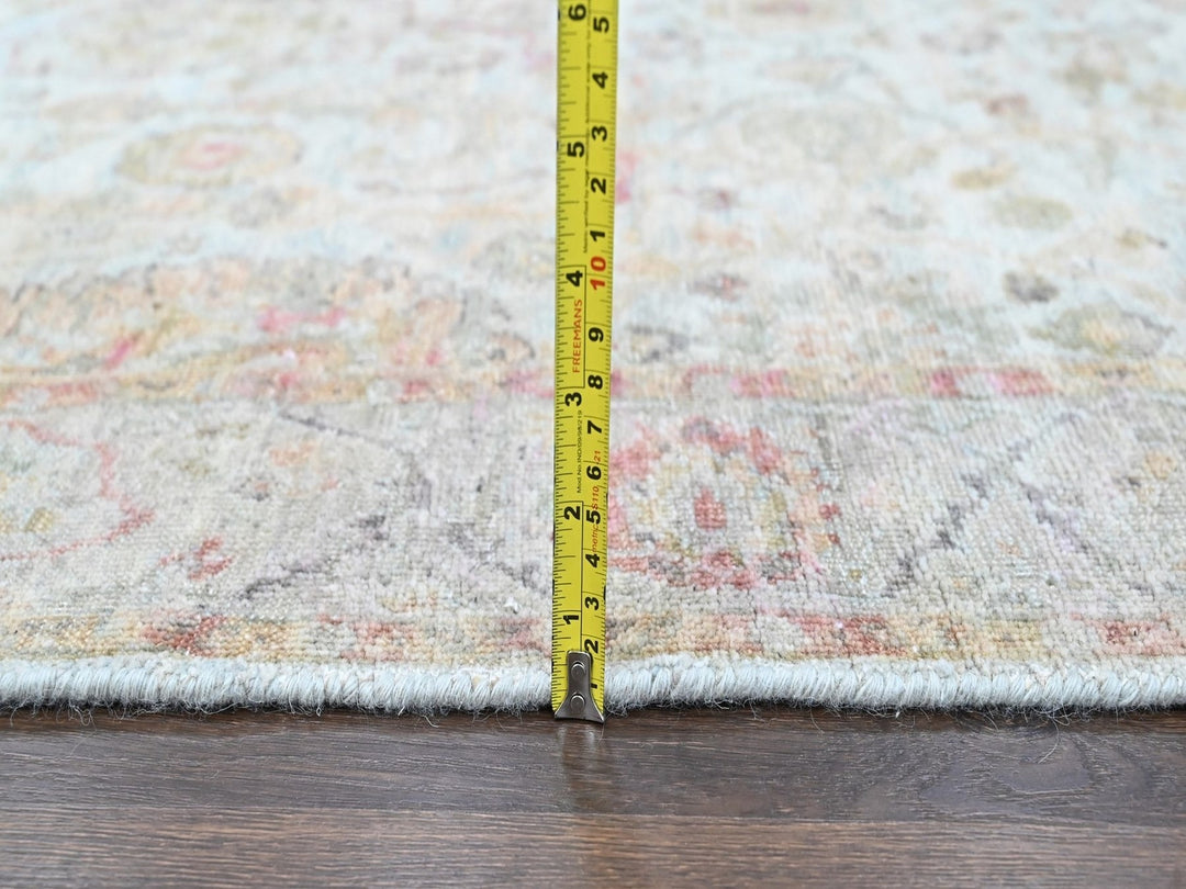 4'0" x 6'0" New Hand Knotted Grey Wool Rectangle Oriental Rug - MOA10210390