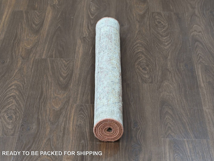 3'0" x 4'11" New Hand Knotted Ivory Wool Rectangle Oriental Rug - MOA10210391