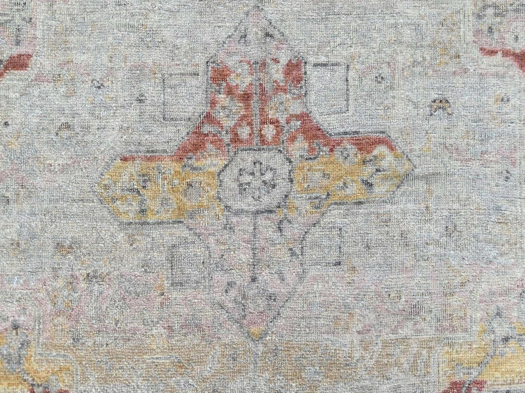 3'10" x 6'0" New Hand Knotted Ivory Wool Rectangle Oriental Rug - MOA10210392