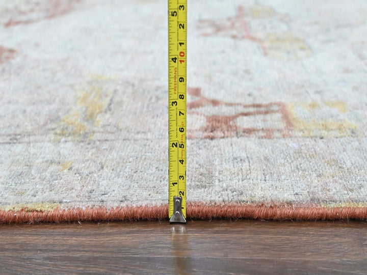 3'10" x 6'0" New Hand Knotted Ivory Wool Rectangle Oriental Rug - MOA10210392