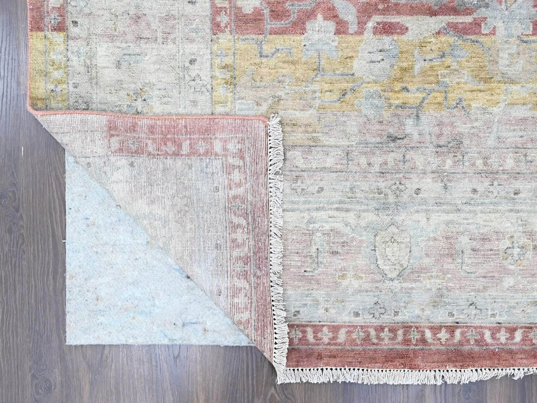 11'10" x 14'9" New Hand Knotted Ivory Wool Rectangle Oriental Rug - MOA10210397