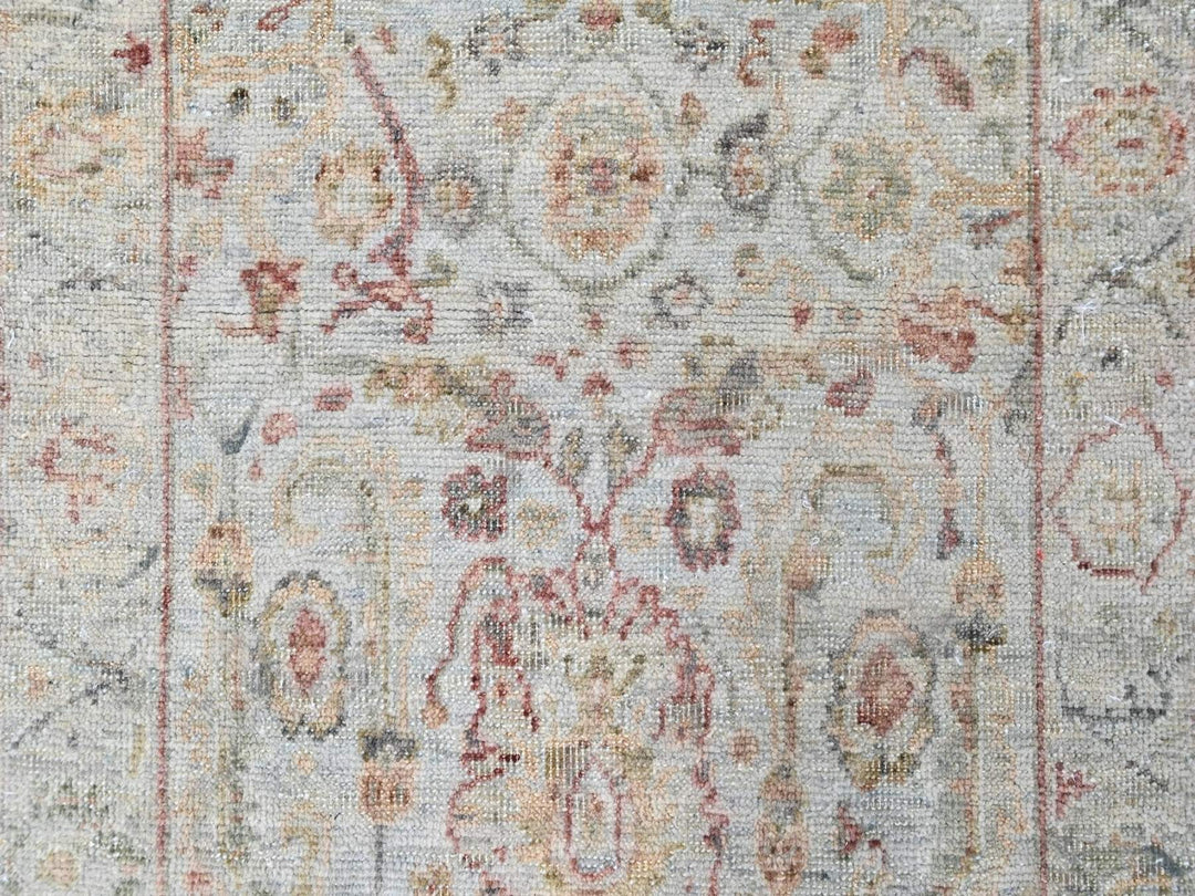 2'0" x 2'11" New Hand Knotted Grey Wool Rectangle Oriental Rug - MOA10210398