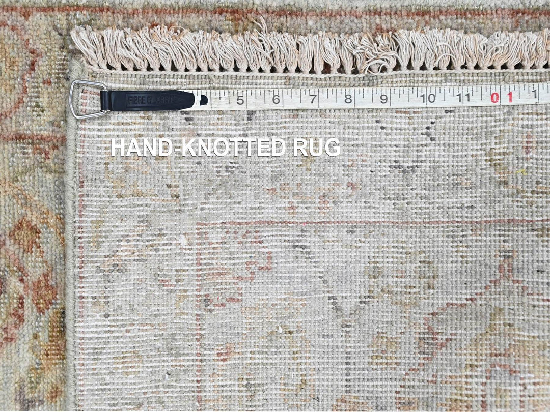 2'0" x 2'11" New Hand Knotted Grey Wool Rectangle Oriental Rug - MOA10210398