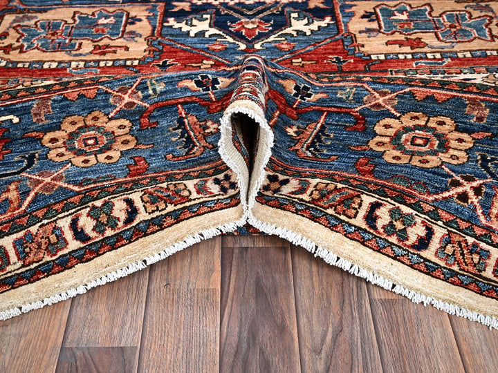8'1" x 10'1" New Hand Knotted Ivory Wool Rectangle Oriental Rug - MOA1021039