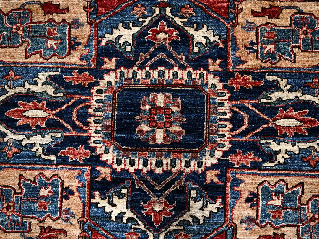 8'1" x 10'1" New Hand Knotted Ivory Wool Rectangle Oriental Rug - MOA1021039