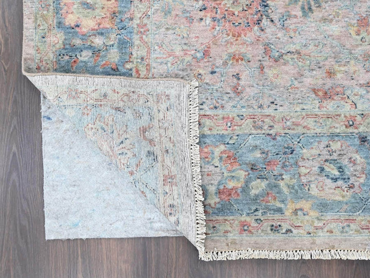 8'0" x 10'0" New Hand Knotted Pink Wool Rectangle Oriental Rug - MOA10210400