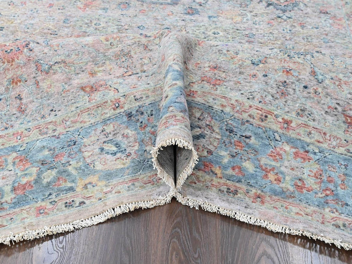 8'0" x 10'0" New Hand Knotted Pink Wool Rectangle Oriental Rug - MOA10210400