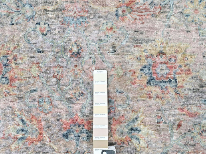 8'0" x 10'0" New Hand Knotted Pink Wool Rectangle Oriental Rug - MOA10210400