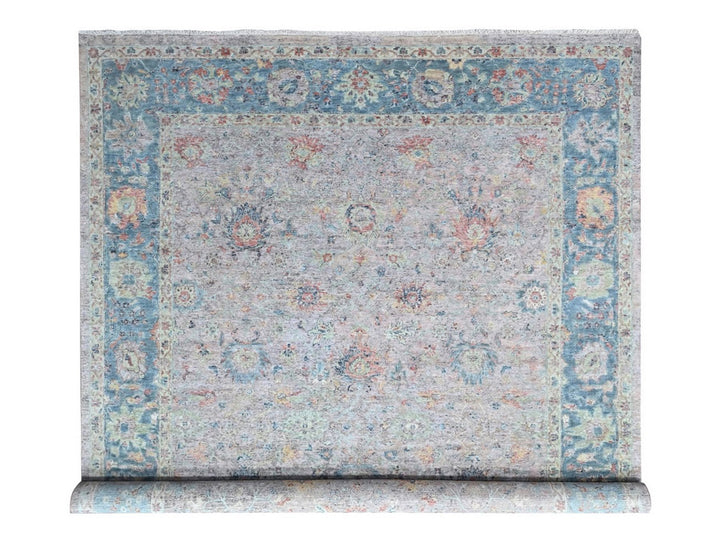 10'0" x 13'10" New Hand Knotted Pink Wool Rectangle Oriental Rug - MOA10210401