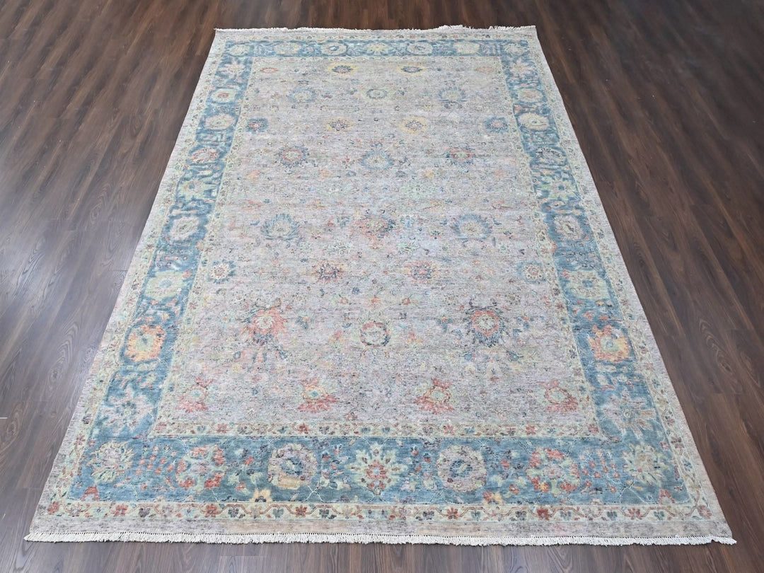 10'0" x 13'10" New Hand Knotted Pink Wool Rectangle Oriental Rug - MOA10210401