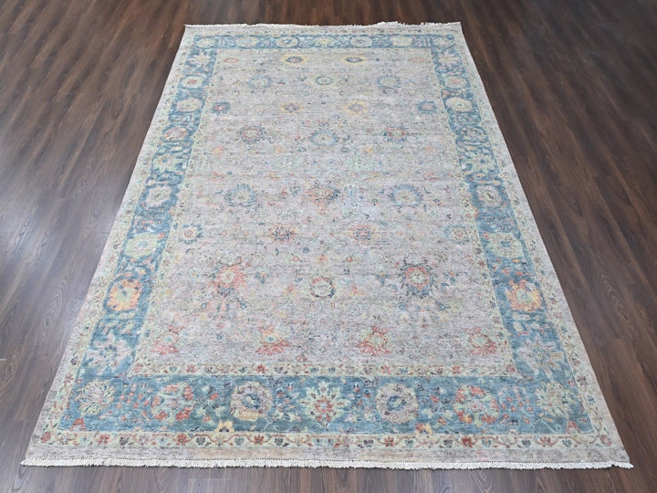 10'0" x 13'10" New Hand Knotted Pink Wool Rectangle Oriental Rug - MOA10210401